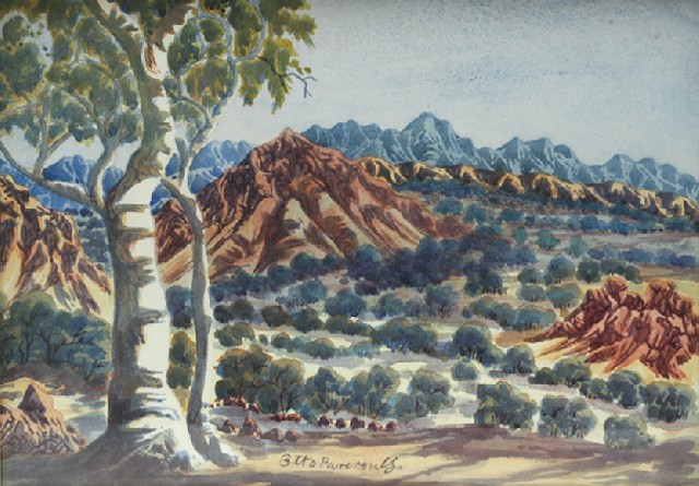 Appraisal: Otto Pareroultja - Split Gum Tree watercolour signed 'Otto Pareroultja'