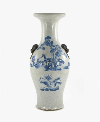 Appraisal: A Chinese vase decorated with two deer beneath a pine