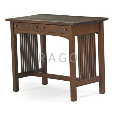 Appraisal: L JG STICKLEY ONONDAGA SHOPS Attr Table Condition Report