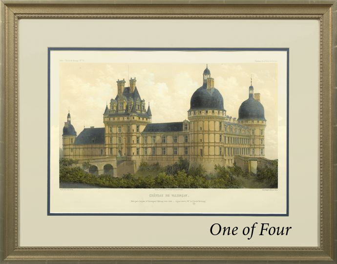 Appraisal: French School Third Quarter th Century French Chateaux suite of