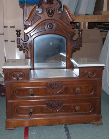 Appraisal: Victorian Marble Top Vanity H x W x D