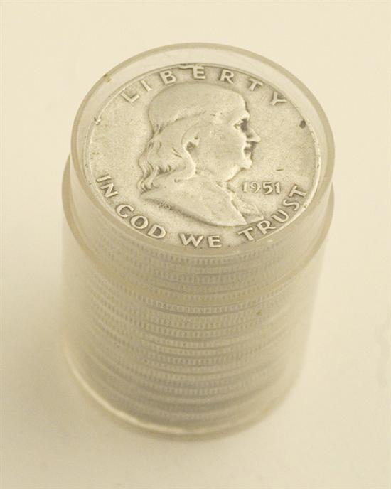 Appraisal: Franklin Half Dollars silver