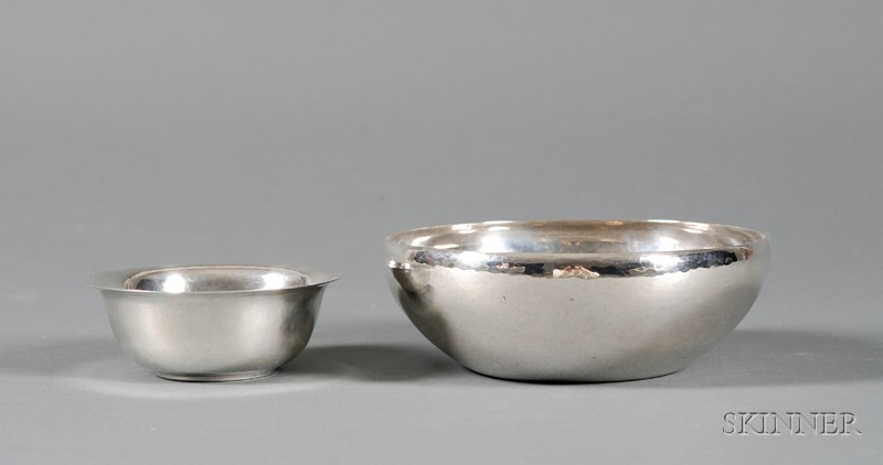 Appraisal: Two Arts Crafts Sterling Bowls early th century Karl F