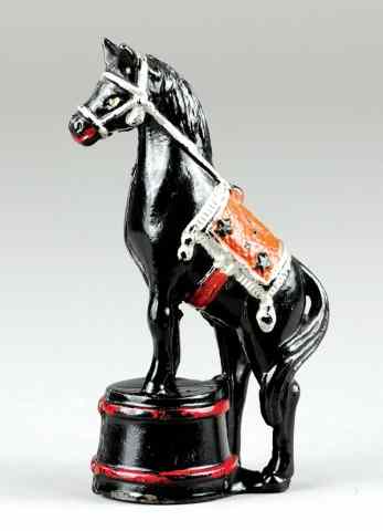 Appraisal: HORSE ON TUB DECORATED A C Williams cast iron hand