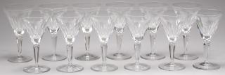 Appraisal: Waterford Sheila Crystal Claret Wine Glasses The sides with cut