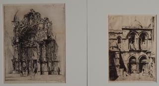 Appraisal: Earl Horter etchings Earl Horter American - - ''Cathedral Holy