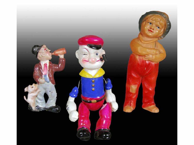 Appraisal: Lot of Celluloid Character Figures Description - '' T Charlie