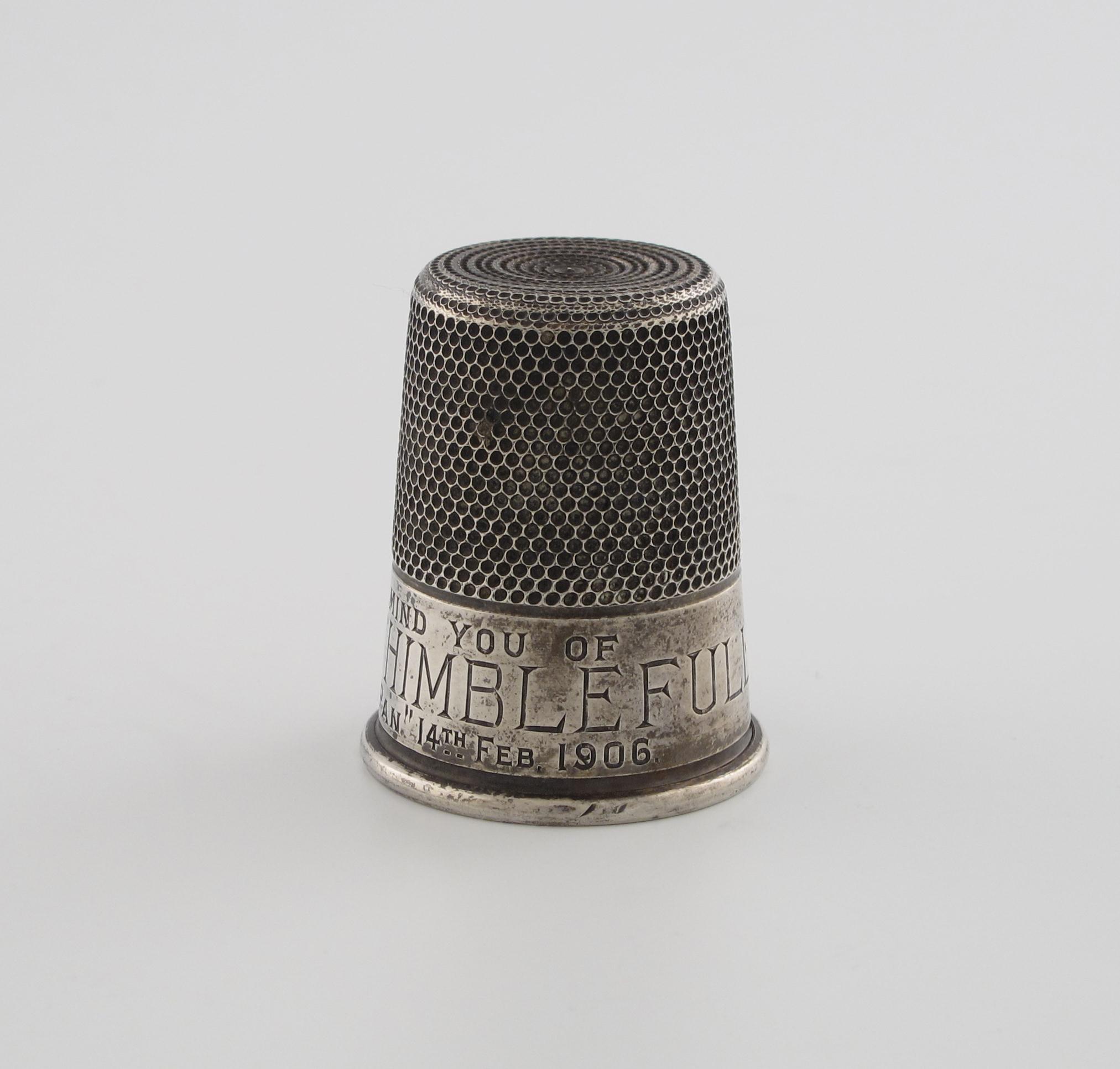 Appraisal: An Edwardian silver Just and Thimble Full spirit measure