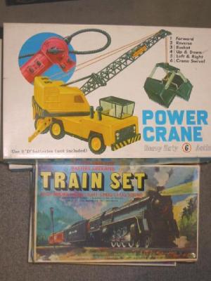 Appraisal: Three Hercules Power Cranes plastic construction battery powered and four