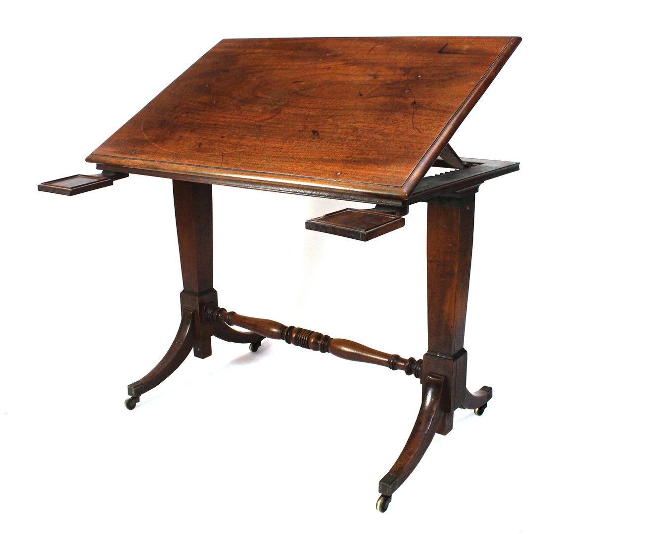 Appraisal: A George III mahogany architect's table the height and angle