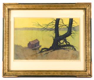 Appraisal: Floyd Leslie Thompson Solitude Etching Floyd Leslie Thompson American -