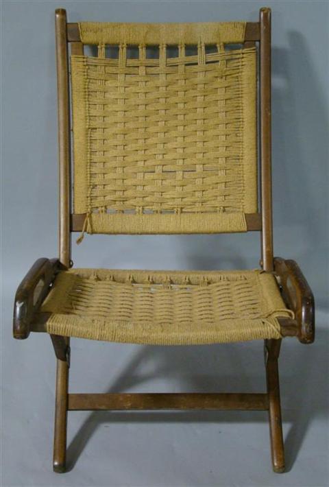 Appraisal: AMERICAN FOLDING CAMP CHAIR