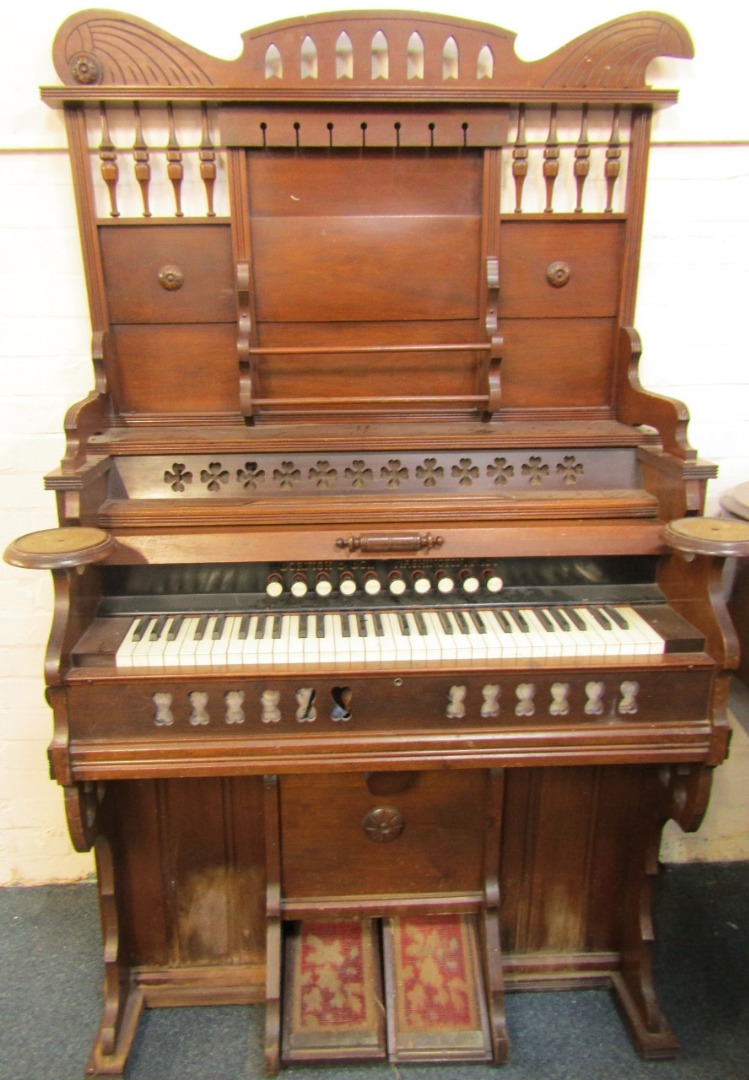 Appraisal: A late thC American mahogany cased organ by Cornish and