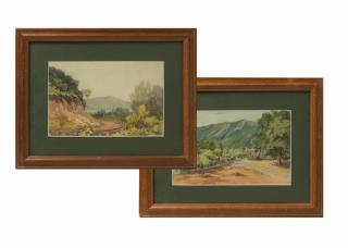 Appraisal: Two Alice Hunt Curtis Watercolor Landscapes Two framed Alice Hunt