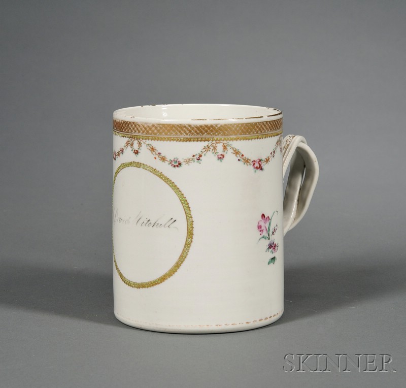 Appraisal: Chinese Export Porcelain Mug early th century the mug with