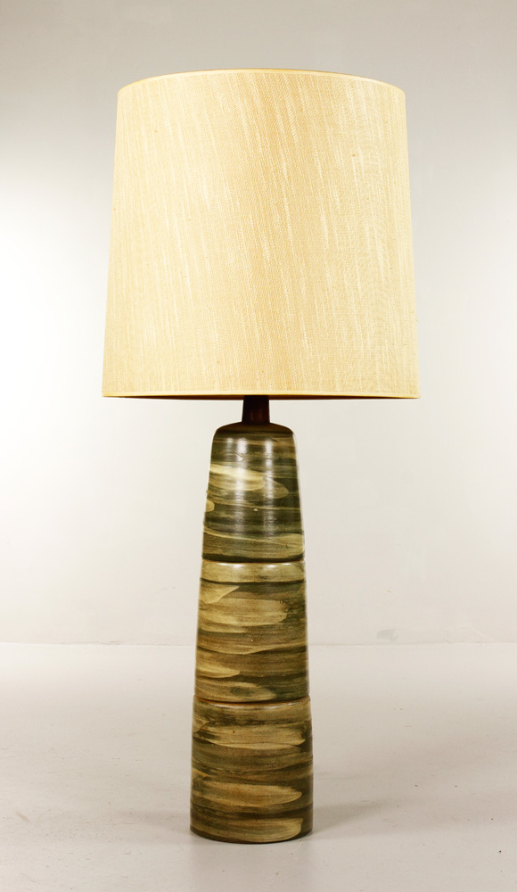 Appraisal: - Mid Century Glazed Table Lamp Mid century table lamp