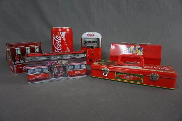 Appraisal: Coca-Cola Tin Grouped Lot Collectible tins from an estate as