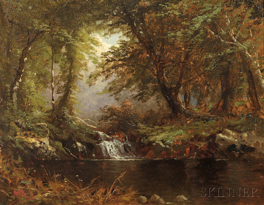 Appraisal: Alfred Thompson Bricher American - Catskill Swimming Hole Monogrammed and