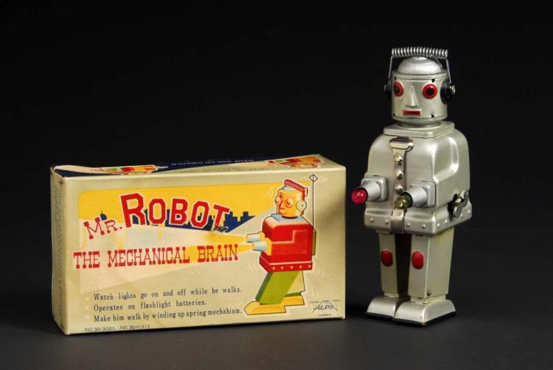 Appraisal: Tin Mr Robot Mechanical Brain Description Japanese Made by Alps