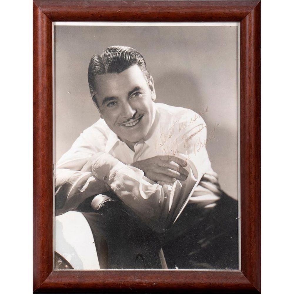 Appraisal: George Brent Original autographed inscribed photograph Size x Condition Showing