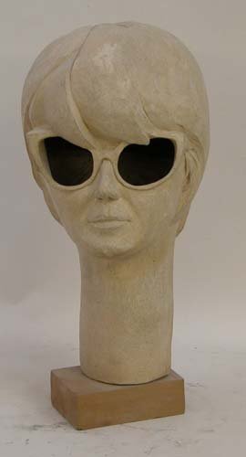 Appraisal: Donna with Sunglasses Donna with glasses on head Ceramic on