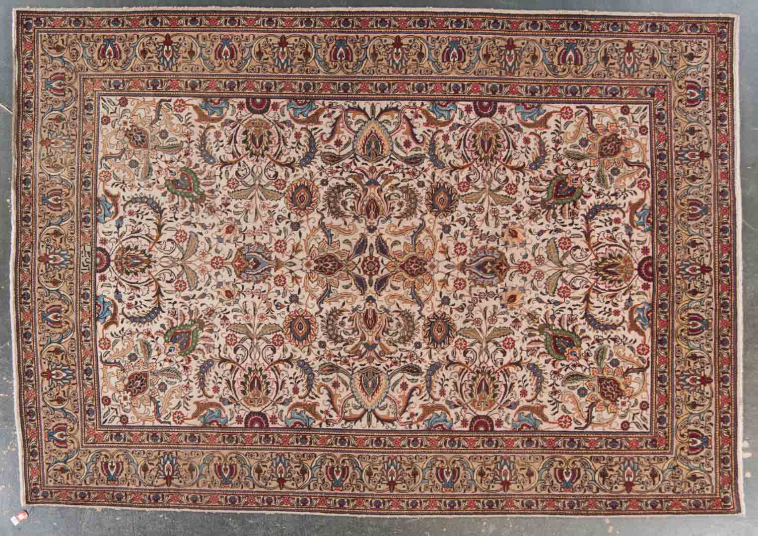 Appraisal: Persian Tabriz carpet approx x Iran circa