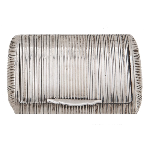 Appraisal: A George III silver snuff box with rounded ends and