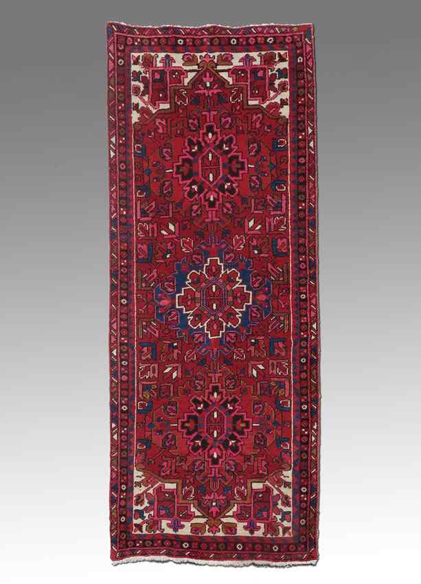 Appraisal: MODERN PERSIAN KARAJA HAND KNOTTED WOOL RUG ' '' x