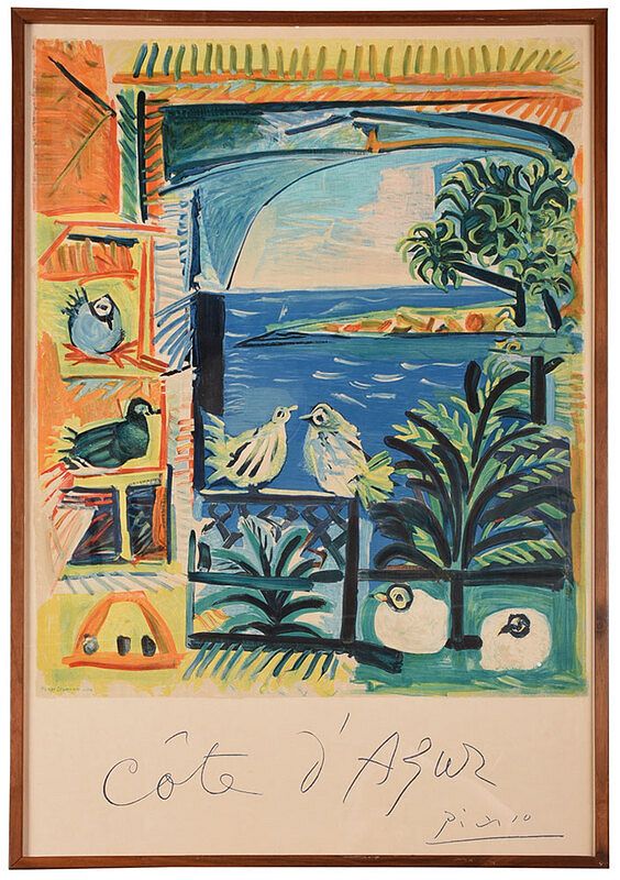 Appraisal: Pablo Picasso Travel Poster Spanish - C te d'Azur C