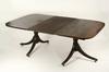 Appraisal: DINING TABLE - Bench made custom mahogany two part pedestal