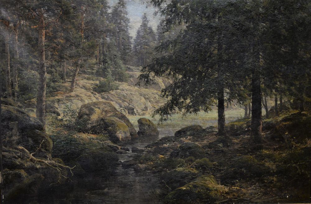 Appraisal: Berndt Adolf Lindholm French Swedish - River running through a