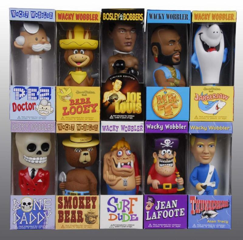 Appraisal: Lot of Contemporary Funko Wacky Wobblers Description All in original