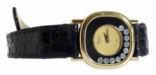 Appraisal: kt Lady's Chopard Happy Watch with interior circular gold-tone dial