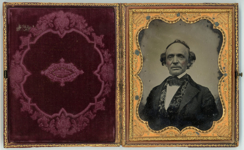 Appraisal: HALF PLATE AMBROTYPE MATHEW BRADY GALLERY Portrait of someone who