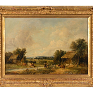 Appraisal: Alfred Vickers British - A Border Landscape oil on canvas