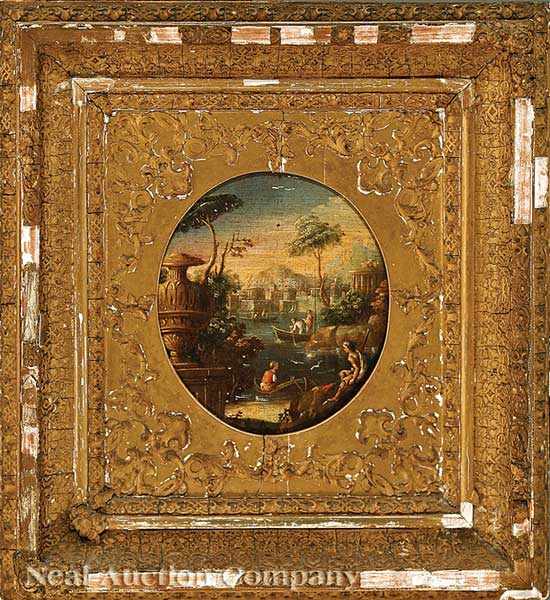 Appraisal: Continental School th c Classical Scene - A Capriccio oil