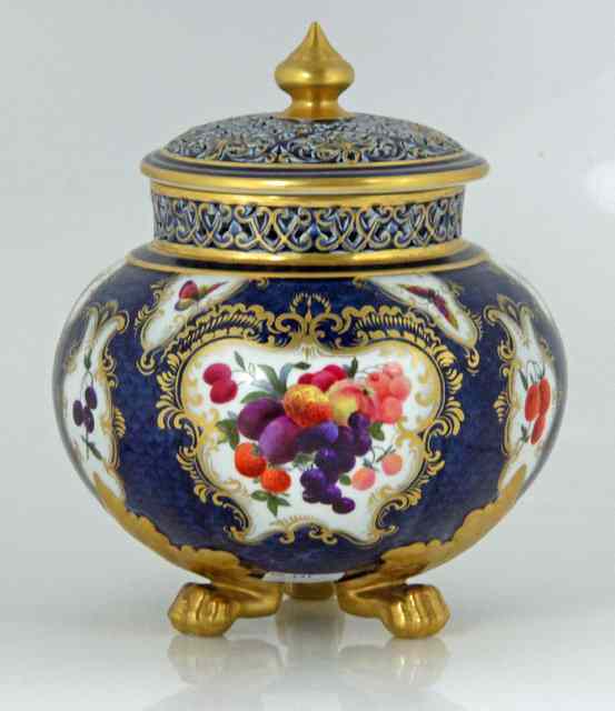 Appraisal: A Grainger's Worcester pot pourri vase painted with fruit and