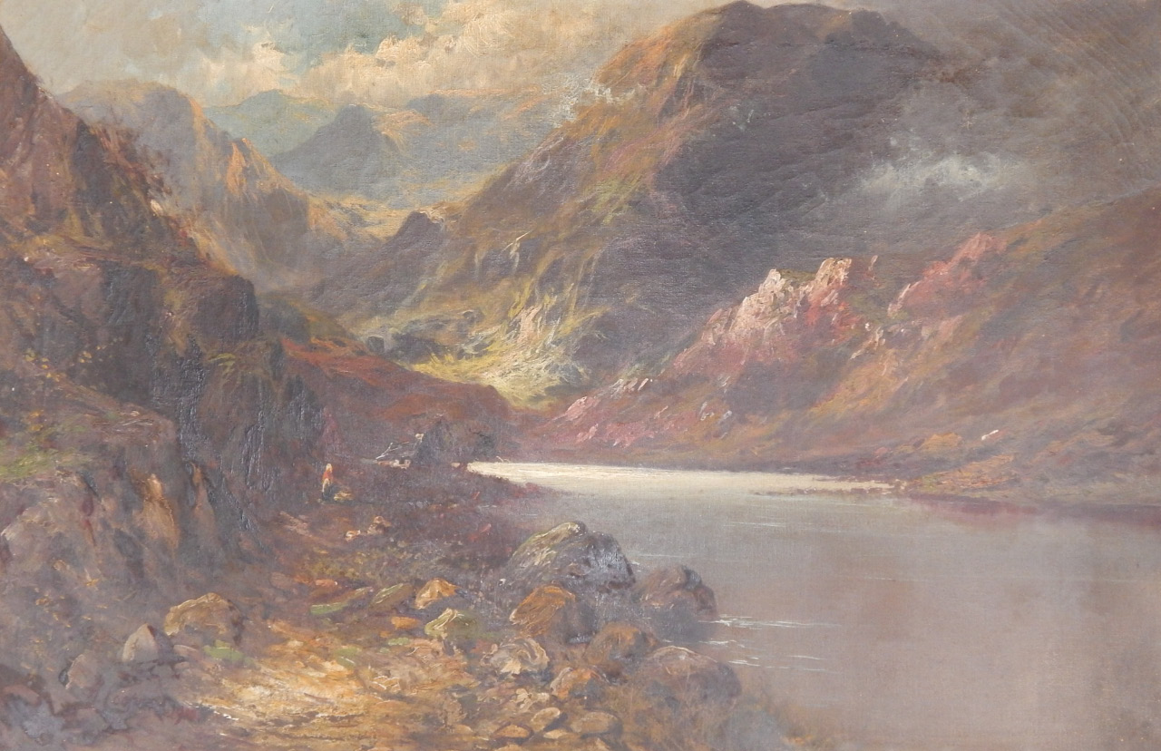 Appraisal: H Cooper British Cader Idris North Wales oil on canvas