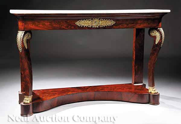 Appraisal: A Louis Philippe Mahogany and Gilt Bronze-Mounted Console early th