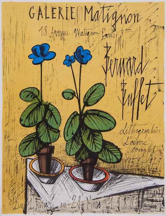 Appraisal: Bernard Buffet - after Galerie Matignon lithographic poster printed in