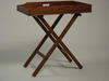 Appraisal: TRAY ON STAND - Mahogany butler's tray on folding stand