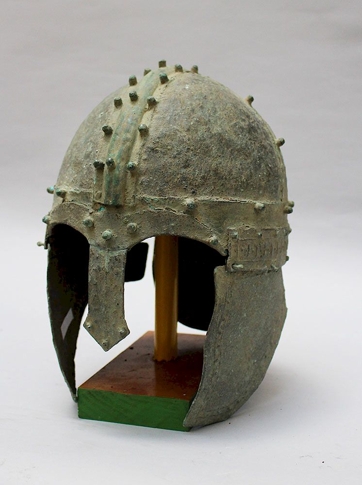 Appraisal: Bronze Helmet in Ancient style Bronze Helmet in anciet style