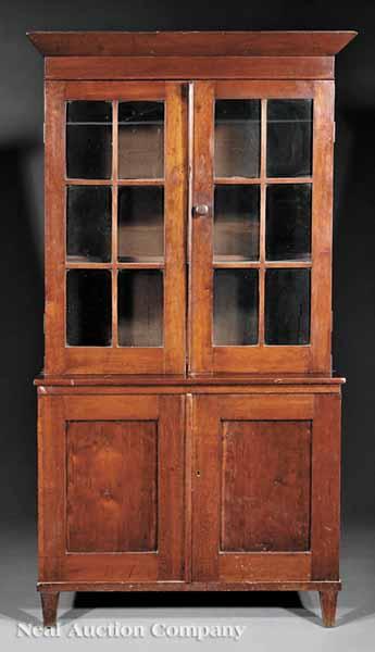 Appraisal: A Diminutive Southern Cherrywood Cupboard late th c Tennessee flared