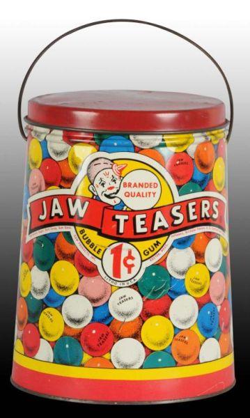 Appraisal: Jaw Teasers Larger Bubble Gum Tin Description Circa s Tapered