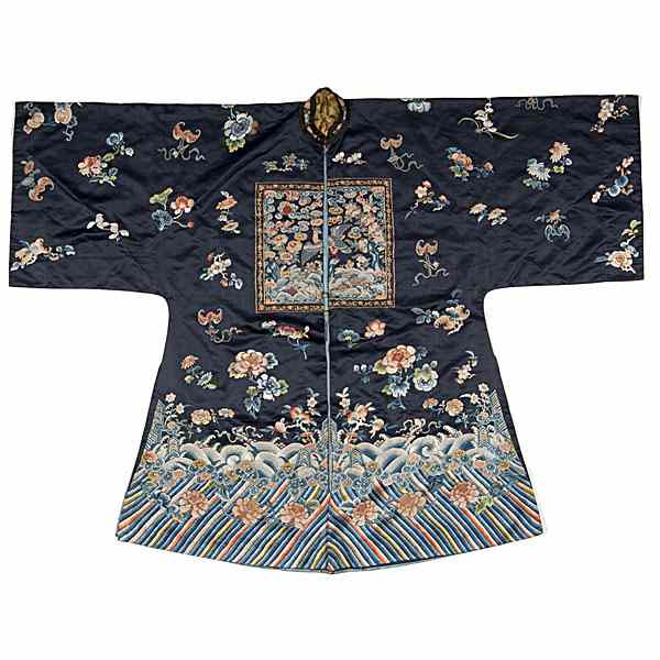 Appraisal: Chinese Embroidered Robe Chinese A man's robe with silk lining