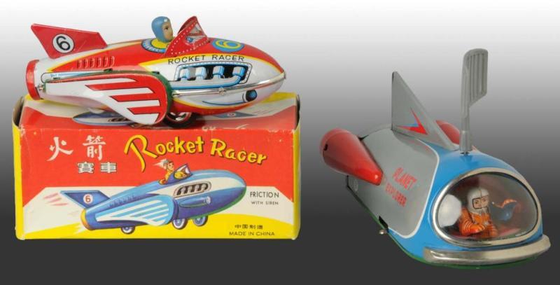 Appraisal: Lot of Tin Space Rocket Toys Description Includes one Japanese