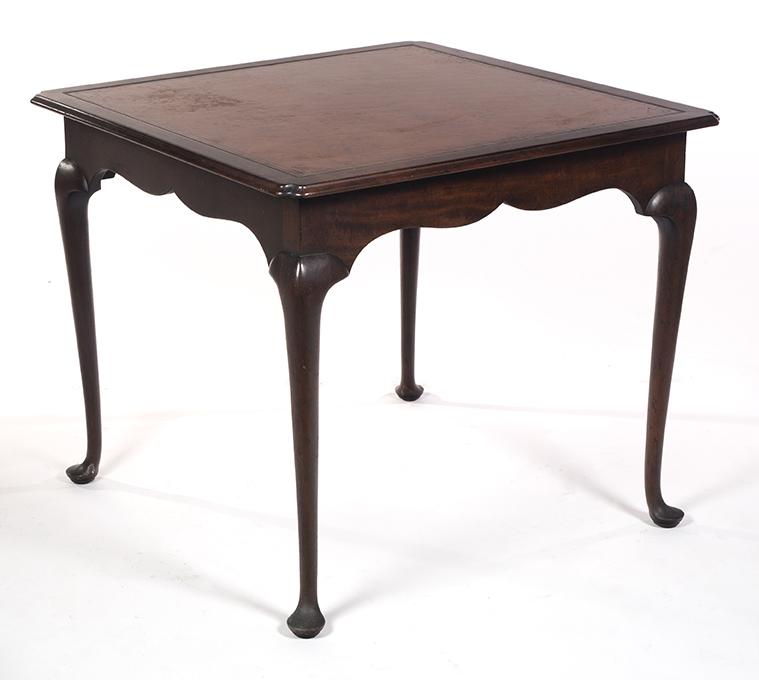 Appraisal: QUEEN ANNE-STYLE CARD TABLE American st quarter- th century mahogany