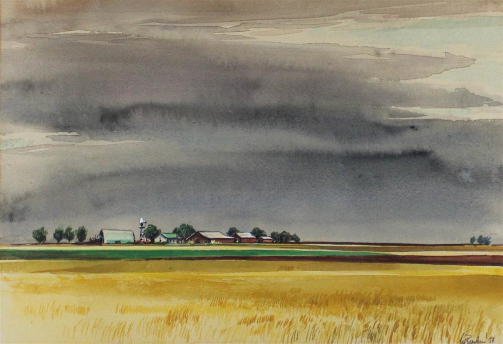 Appraisal: EDWARD CARPENTER BEARDEN AMERICAN - LANDSCAPE Watercolor x in sight