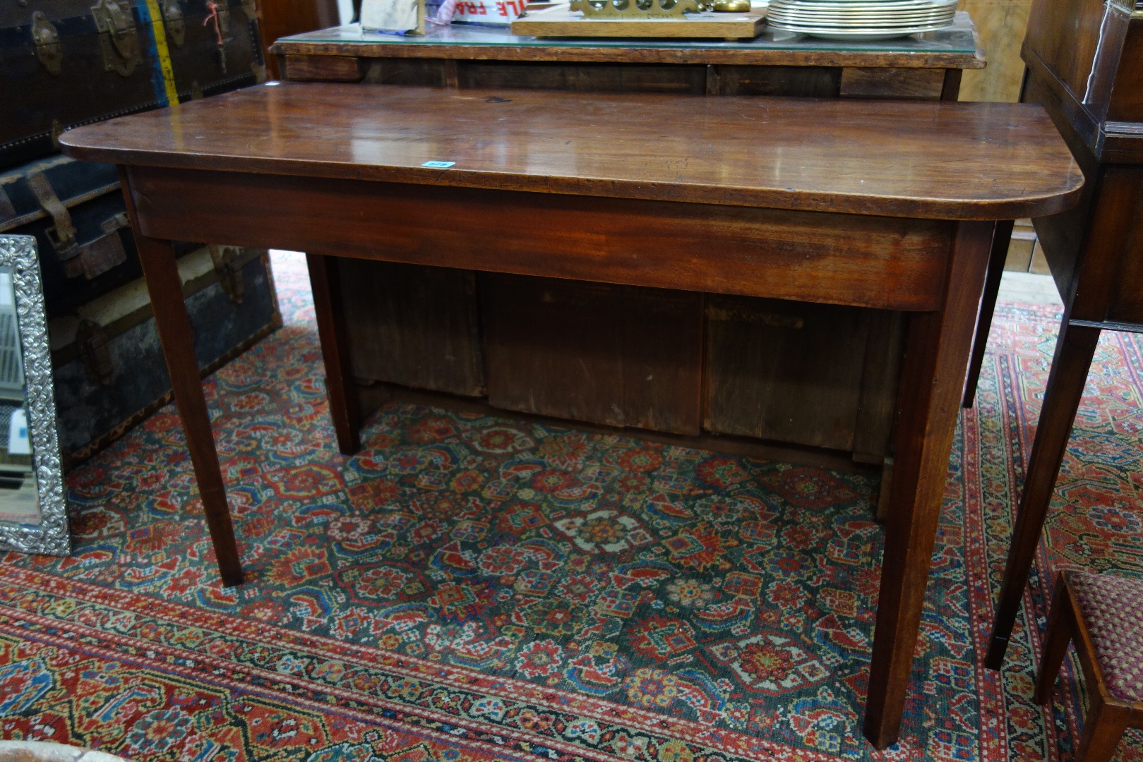 Appraisal: A George III style mahogany 'D' end table late th