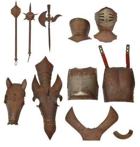 Appraisal: lot of Group of Spanish armor and weapons comprising breastplates